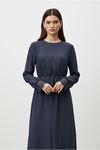 26Y7454 - LACİVERT - ROMANTİK ELBİSE