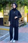 26Y6672 - SİYAH - TÜL DETAYLI TUNİKLİ TAKIM