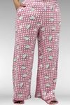 67802 Büyük Beden Yanı Yırtmaçlı Milan Pijama Takımı - Kedi Desenli