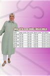 48058 Büyük Beden  Düğmeli Müslin Gömlek - Siyah