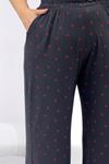 67808 Büyük Beden Kombinli Modal -Milan Pijama Takımı - Kiraz Desenli