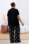 67808 Büyük Beden Kombinli Modal -Milan Pijama Takımı - Ayıcık Desenli