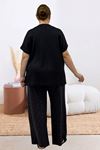 67808 Büyük Beden Kombinli Modal -Milan Pijama Takımı - Kiraz Desenli