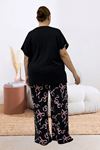67808 Büyük Beden Kombinli Modal -Milan Pijama Takımı - Ayıcık Desenli