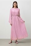 26Y7454 - PEMBE - ROMANTİK ELBİSE