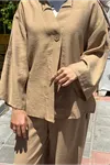 26Y6684 - CAMEL - TEK DÜĞME CEKETLİ MODAL TAKIM
