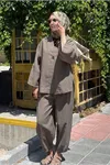 26Y6684 - HAKİ - TEK DÜĞME CEKETLİ MODAL  TAKIM