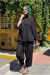 26Y6684 - SİYAH - TEK DÜĞME CEKETLİ MODAL TAKIM