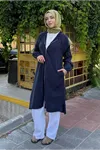 26Y7264 - LACİVERT - KAPİŞONLU FERMUARLI KAP