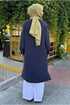 26Y7264 - LACİVERT - KAPİŞONLU FERMUARLI KAP