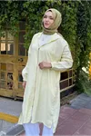 26Y7264 - SARI - KAPİŞONLU FERMUARLI KAP