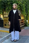 26Y7264 - SİYAH - KAPİŞONLU FERMUARLI KAP
