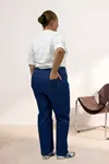5053S Boru Paça Kot Pantolon - Koyu Mavi