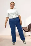 5053S Boru Paça Kot Pantolon - Mavi