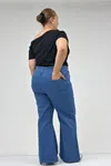 5061 Dikiş Detaylı Kot Pantolon - Mavi