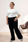 5065 Cepsiz Borupaça Kot Pantolon - Siyah