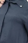 68089 Büyük Beden İnci Dikmeli Double Liyosell Tunik - Siyah