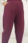 67057 Büyük Beden Yelek-Pantolon Nora Takım - Bordo