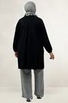 68080 Büyük Beden Basic Modal Tunik - Siyah