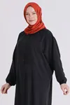 26Y2356 - SİYAH - Büyük Beden Tesettür Tunik