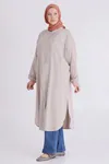 26Y2356 - TAŞ - Büyük Beden Tesettür Tunik 