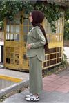 27K2257 - YEŞİL - MY MAGAZİN - MODAL KUMAŞ  BOL PAÇA PANTOLONLU İKİLİ TAKIM
